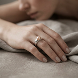 Bague AURORE | Argent & Perle de Culture Rose