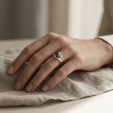 Bague AYA | Or Blanc & Perle de Tahiti
