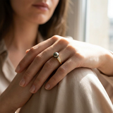 Bague ARIANE | Or Jaune, Diamants & Perle de Tahiti