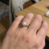 Bague ALEXANDRA | Perle Blanche