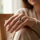 Bague MÉLIA | Or Blanc & Perle de Tahiti