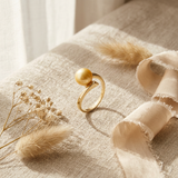 Bague ELISE | Or Jaune & Perle de Culture Dorée