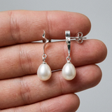 Boucles d'Oreilles TAHORA | Argent & Perles de Culture Blanches