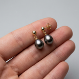 Boucle d'Oreilles MINÉA | Or Jaune & Perles de Tahiti
