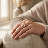 Bague OPALINE | Argent & Perles de Culture Rose