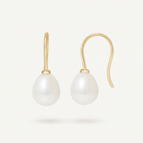 Boucles d'Oreilles DIANA | Or Jaune & Perles de Culture Blanches