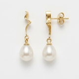 Boucles d'Oreilles TAHORA | Or Jaune & Perles de Culture Blanches