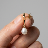 Boucles d'Oreilles TAHORA | Or Jaune & Perles de Culture Blanches