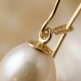 Boucles d'Oreilles TEHANI | Or Jaune & Perles de Culture Poire Roses