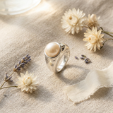 Bague OPALINE | Argent & Perles de Culture Rose