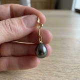 Boucles d'Oreilles TAHORA | Or Jaune & Perles de Tahiti