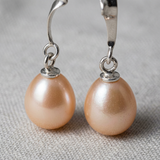 Boucles d'Oreilles TAHORA | Or Blanc & Perles de Culture Roses