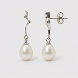Boucles d'Oreilles TAHORA | Argent & Perles de Culture Blanches