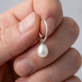 Créoles SERENE | Argent et Perles de cultures Blanches
