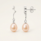 Boucles d'Oreilles TAHORA | Argent & Perles de Culture Roses