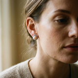 Boucles d'Oreilles COROLLE | Perles Roses