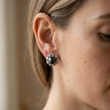 Boucles d'Oreilles COROLLE | Perles Black Tahiti