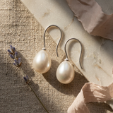 Boucles d'Oreilles DIANA | Argent & Perles de Culture Blanches