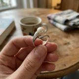 Bague SERENITY | Or Blanc & Perle de Culture Blanche