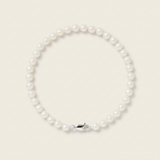 Bracelet NOELYSE | Or Blanc & Perles Blanches