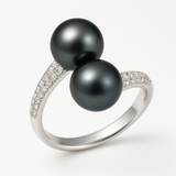 Bague TOI & MOI | Oxydes de Zirconium & Perles de Tahiti