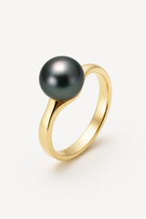 Bague INFINITY | Or Jaune & Perle de Tahiti