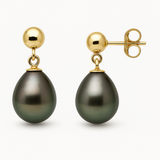 Boucle d'Oreilles MINÉA | Or Jaune & Perles de Tahiti