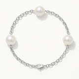 Bracelet Perles de Cutlure- Diamètre 9-10 mm Blanc
