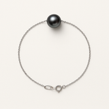 Bracelet TÉA | Argent & Perle de Culture Black Tahiti