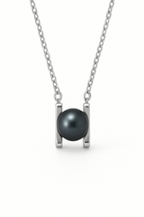 Collier 2C | Argent & Perle de Culture Black Tahiti
