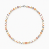 Collier NOELYSE | Argent & Perles Multicolores | 4/5 mm