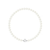 Bracelet Perles de Cutlure Ronde 4-5 mm Blanc