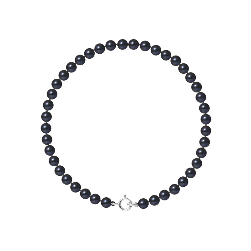 Bracelet Perles de Culture Ronde 4-5 mm Black Tahiti- Bijou Femme