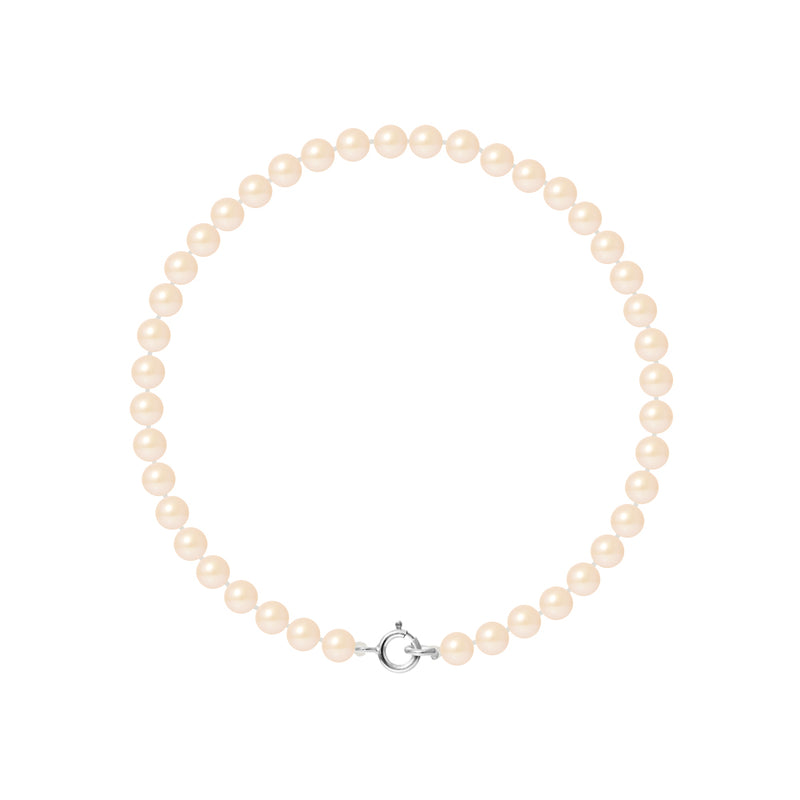 Bracelet- Perles de Culture d'Eau Douce Rose 4-5 mm