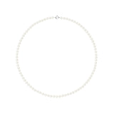 Collier Perles de Culture Ronde 4-5 mm Blanc Naturel- Bijou Femme