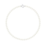 Collier Perles de Culture Ronde 6-7  mm Blanc