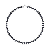 Collier Perles de Cutlure Ronde 6-7  mm Black Tahiti- Bijou Femme