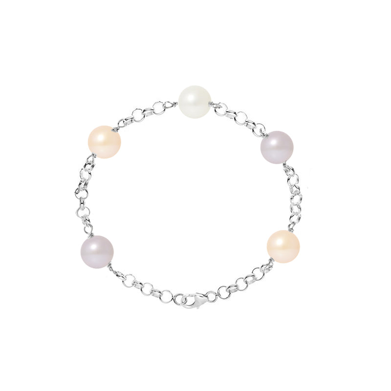 Bracelet Perles de Cutlure- Diamètre 9-10 mm Multicolor