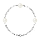 Bracelet Perles de Cutlure- Diamètre 9-10 mm Blanc
