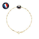 Bracelet- Perle de Culture de Tahiti Bouton 8-9 mm- OrJaune