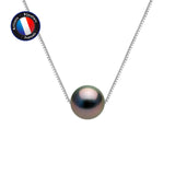 Collier- Perles de Culture de Tahiti Diamètre 9-10 mm Or Blanc