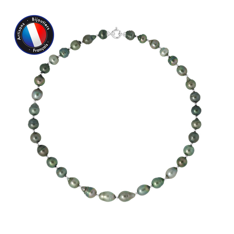 Collier Or Blanc Perles de Culture de Tahiti Ronde 7-8 mm