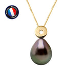 Collier- Perles de Tahiti Bouton 8-9 mm- Or Jaune