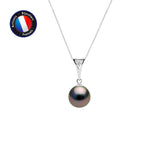 Collier- Perles de Culture de Tahiti Diamètre 8-9 mm Or Blanc