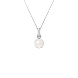 Collier- Perle de Culture- Diamètre 6-7  mm  Blanc-Argent