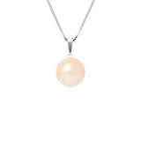 Collier- Perle de Culture d'Eau Douce- Diamètre 9-10 mm Rose- Argent 925 Millièmes