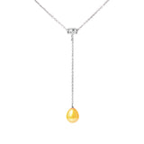 Collier Cravate- Perle de Culture d'Eau Douce- Diamètre 9-10 mm Gold-  Argent 925 Millièmes
