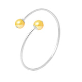 Bracelet- Perles de Culture d'Eau Douce Diamètre 9-10 mm Gold-  Argent 925 Millièmes