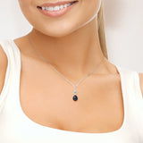 Collier- Perle de Culture d'Eau Douce- Diamètre 8-9 mm Black Tahiti-  Argent 925 Millièmes