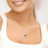 Collier DUO Perles de Culture d'Eau Douce- Diamètre 5-6 mm Black Tahiti- Argent 925 Millièmes